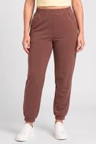 Women Regular Fit Solid Sweatpants, Rust