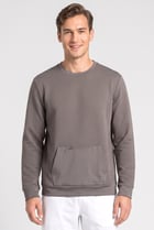 Men Sportswear Fit Long Sleeve Outdoor Sweatshirt, Dark Grey