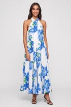 Women Floral Print Maxi Dress, Multicolor