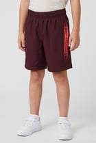 Kids Boy Loose Fit Training Shorts, Maroon