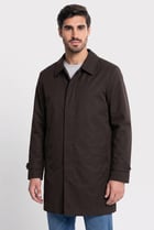 Men Solid Raincoat Jacket, Black