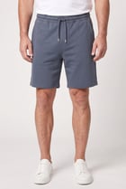 Men Solid Basic Shorts, Slate Blue