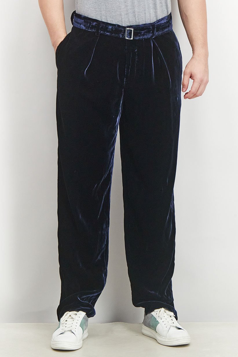 Buy Emporio Armani men regular fit velvet trouser pants navy 20/21セルシオ後期！オリジナル中間ストレートマフラー！