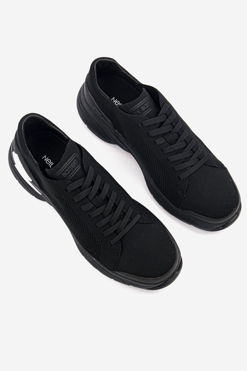 Buy Neil Barrett Men Bolt Lace Up Sneaker, Black Online  display picture 2