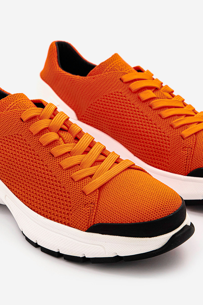 Neil Barrett Bolt Shoes Mens Size 9 Orange Knit Low Top Sneaker BCT907-X9005 Neil Barrett Shoes for Men on Sale up to 90% Off: Poshmark main image 2
