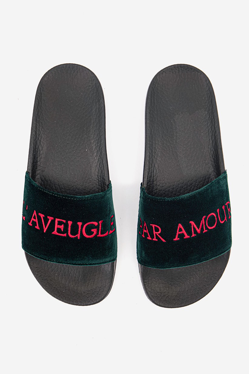Gucci Pursuit Velvet Embroidered Slides Gucci | Shoes | Authentic Gucci Velvet Slides With Beestar  main image 2