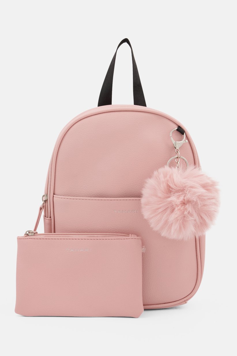 Tahari Pink Genuine Leather Backpack Buy Tahari Women Wooster Backpack 37 H x 35 L x 11 W cm  main image 3