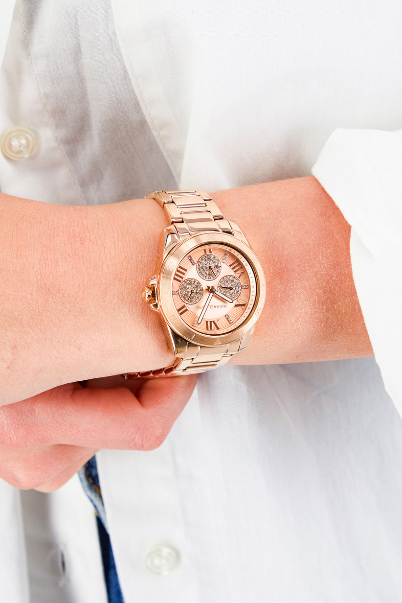 Michael Kors Alek Womens Pave Crystals Watch Rose Gold Stainless Steel MK7264 Michael Kors Alek Multifunction Rose Gold-Tone Stainless  main image 4