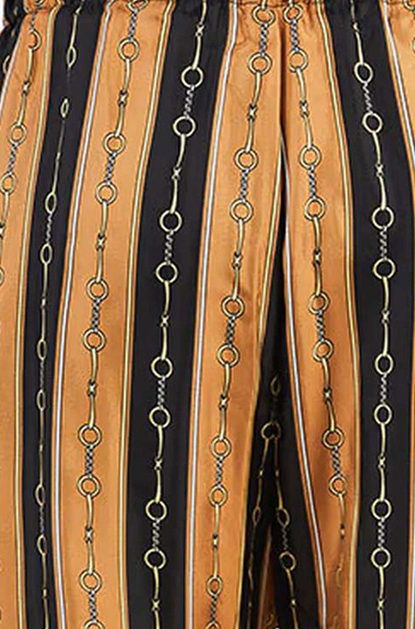 Men Regular Fit Scarf Switching Velvet Pants, Black 6