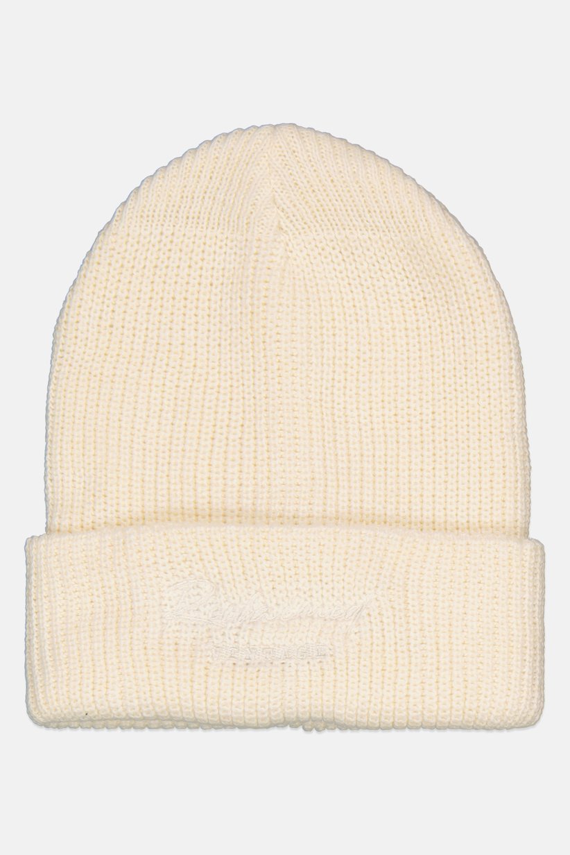 Buy Reclaimed Vintage Women Crochet Plain Beanie, Cream  display picture 3