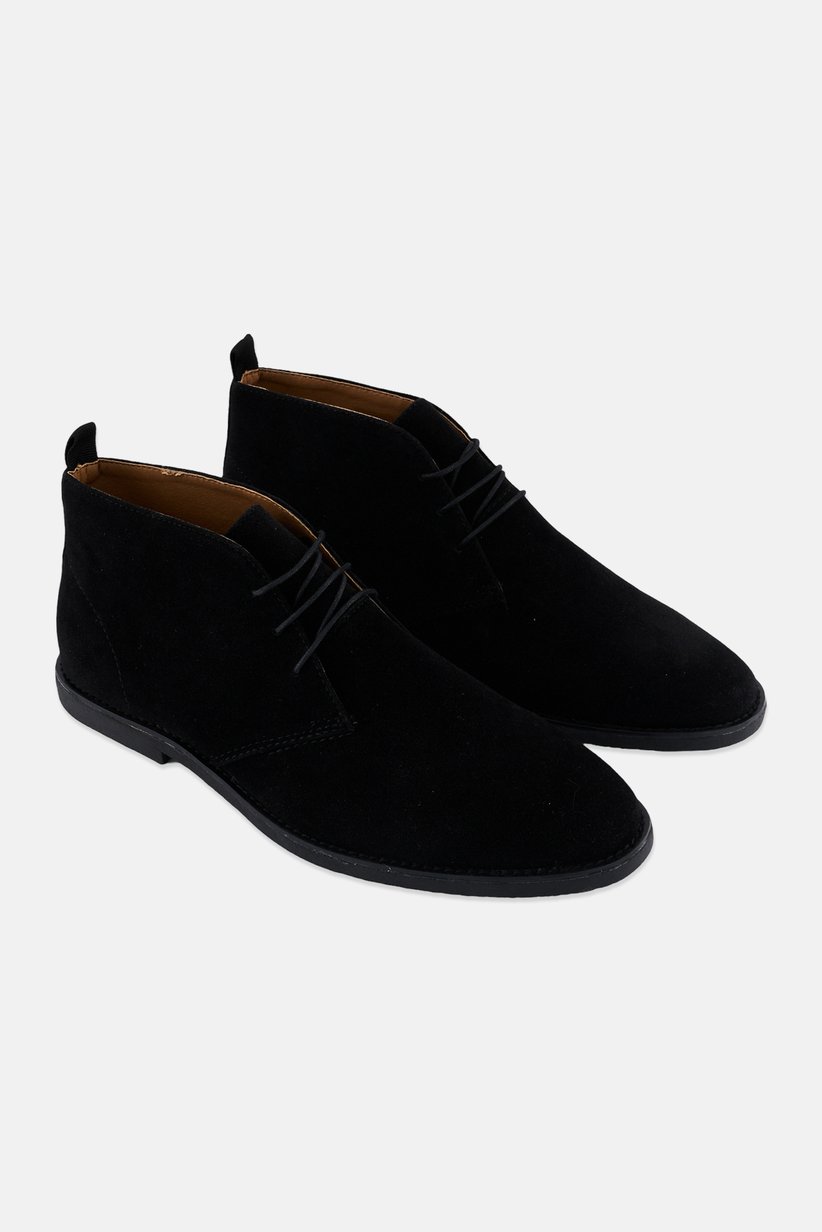  Black Suede Boots Buy Topman Men Slip On Suede Ankle Boots, Black Online  main image 2
