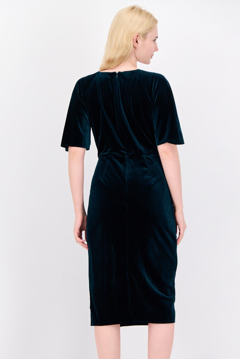 maggy london green velvet dress Buy Women Raglan Wrap Midi Dress, Teal Online 3-piece