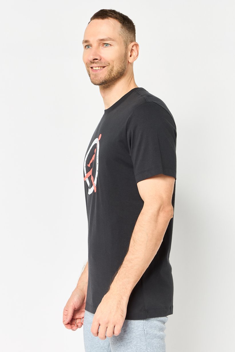 Men Sportswear Fit Short Sleeve Outdoor T-Shirt, Black 2