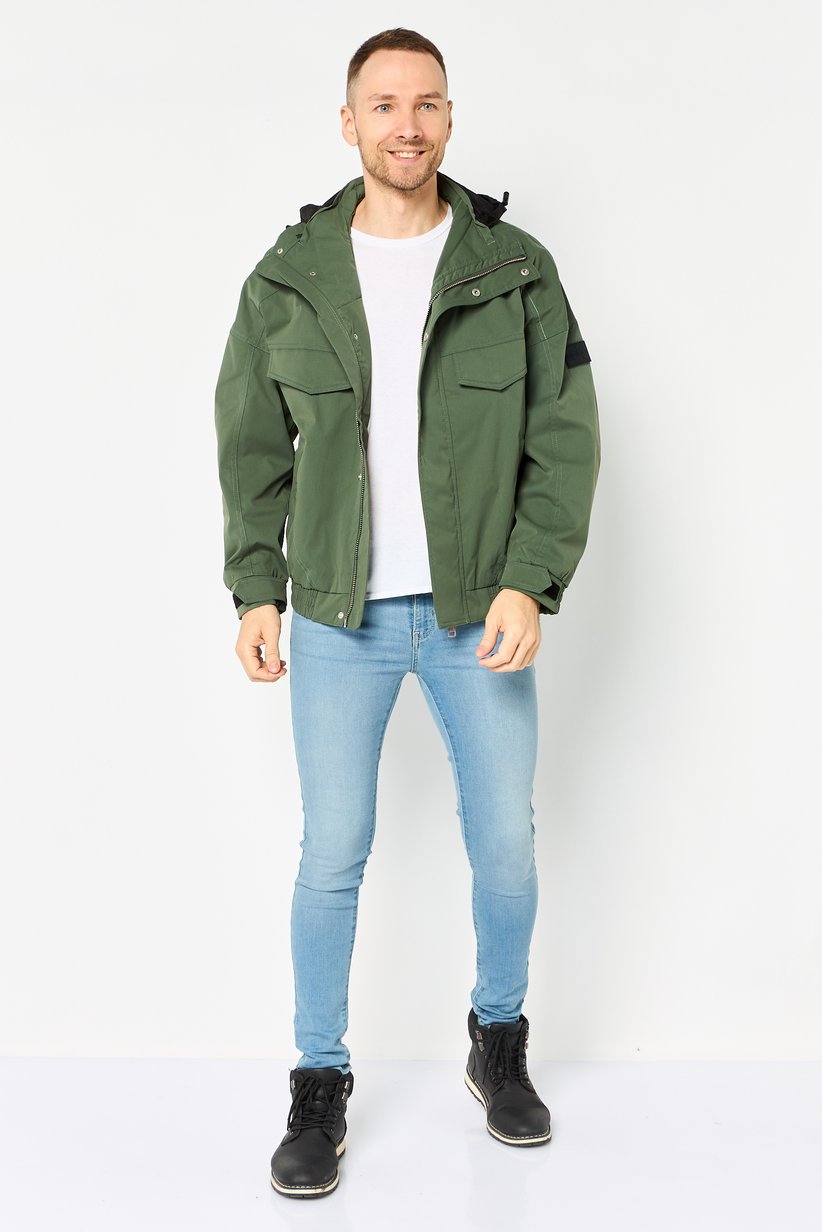 Calvin Klein Jeans Men Solid Softshell Jacket, Green 3
