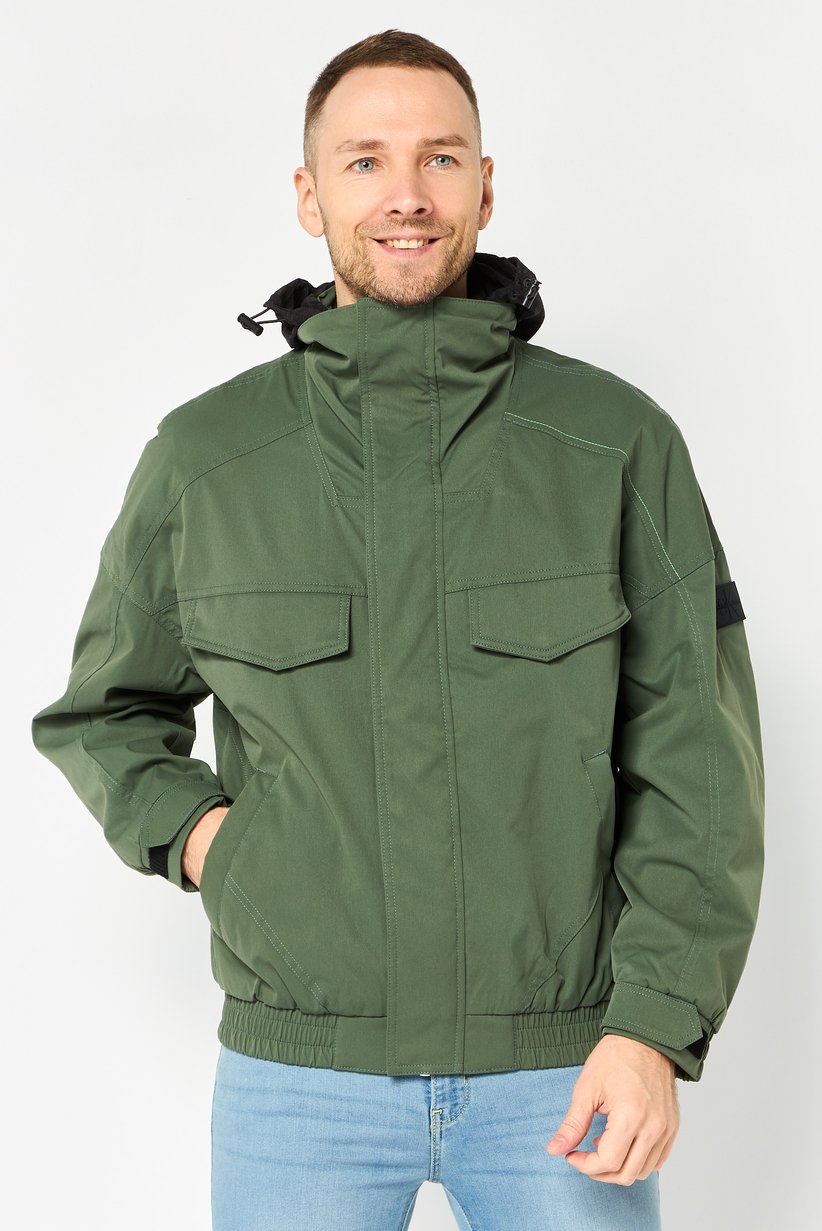 Calvin Klein Jeans Men Solid Softshell Jacket, Green