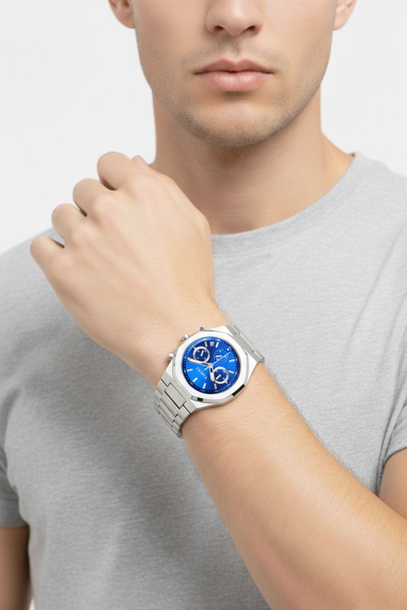 Men TW0588 Stainless Steel Analog Watch 40 mm, Silver 6
