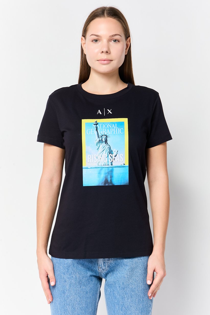 Buy Armani AX Armani Exchange Women Crew Neck Short Sleeve Graphic 