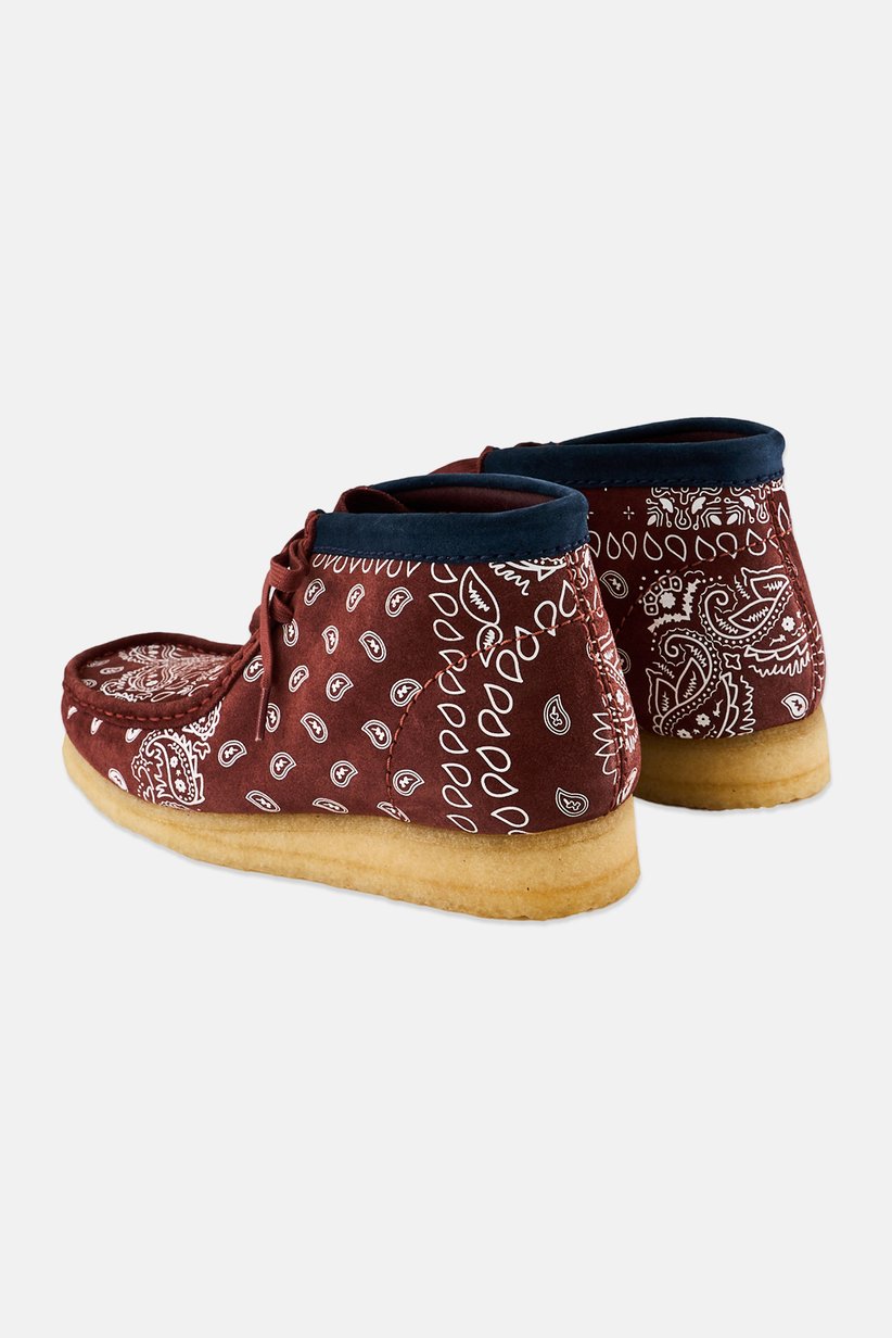 Men Wallabee Lace Up Ankle Boots, Brown Rust 2