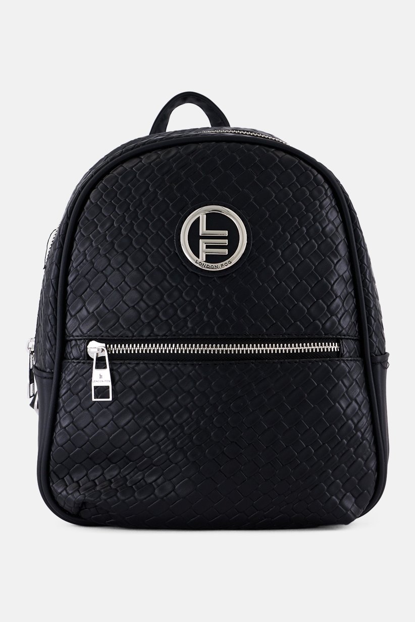 Brand New London Fog Bowery Medium Size Woven Zip Backpack Black Vegan Leather London Fog Backpack Womens Medium Navy Bowery | Mercari main image 3