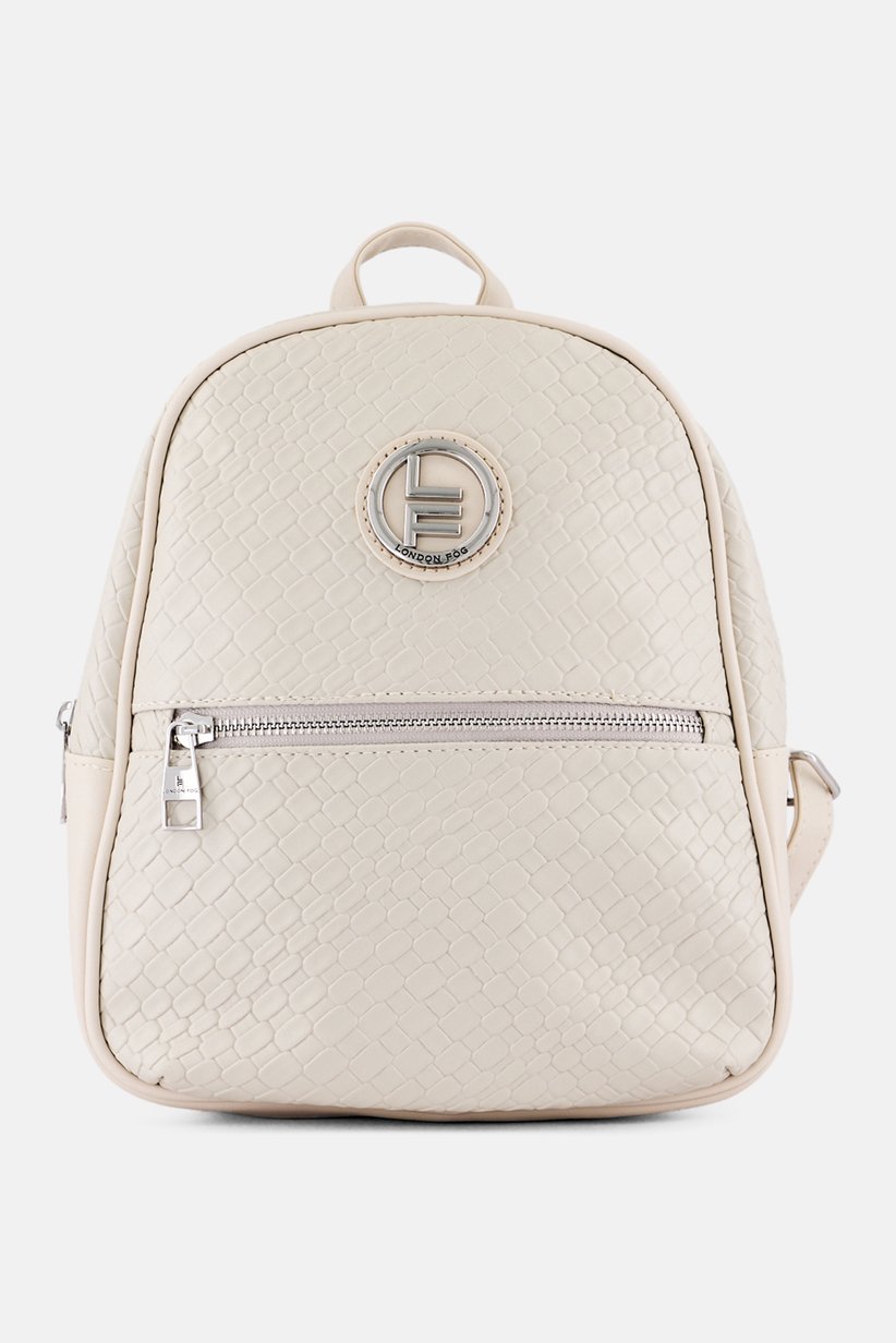 Buy London Fog Women Bowery Medium Woven Backpack, Stone  display picture 2