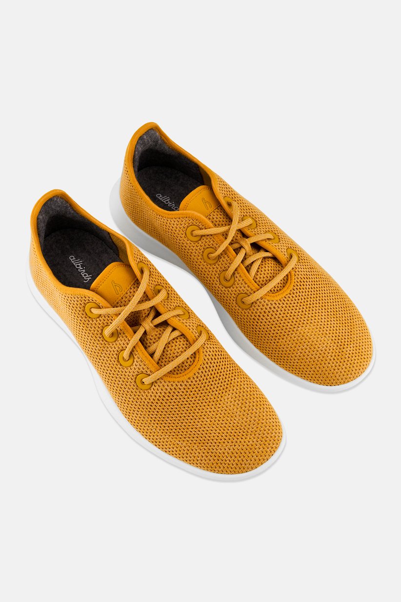 Buy Allbirds Men Tree Runner Lace Up Training Shoes, Mustard  display picture 1