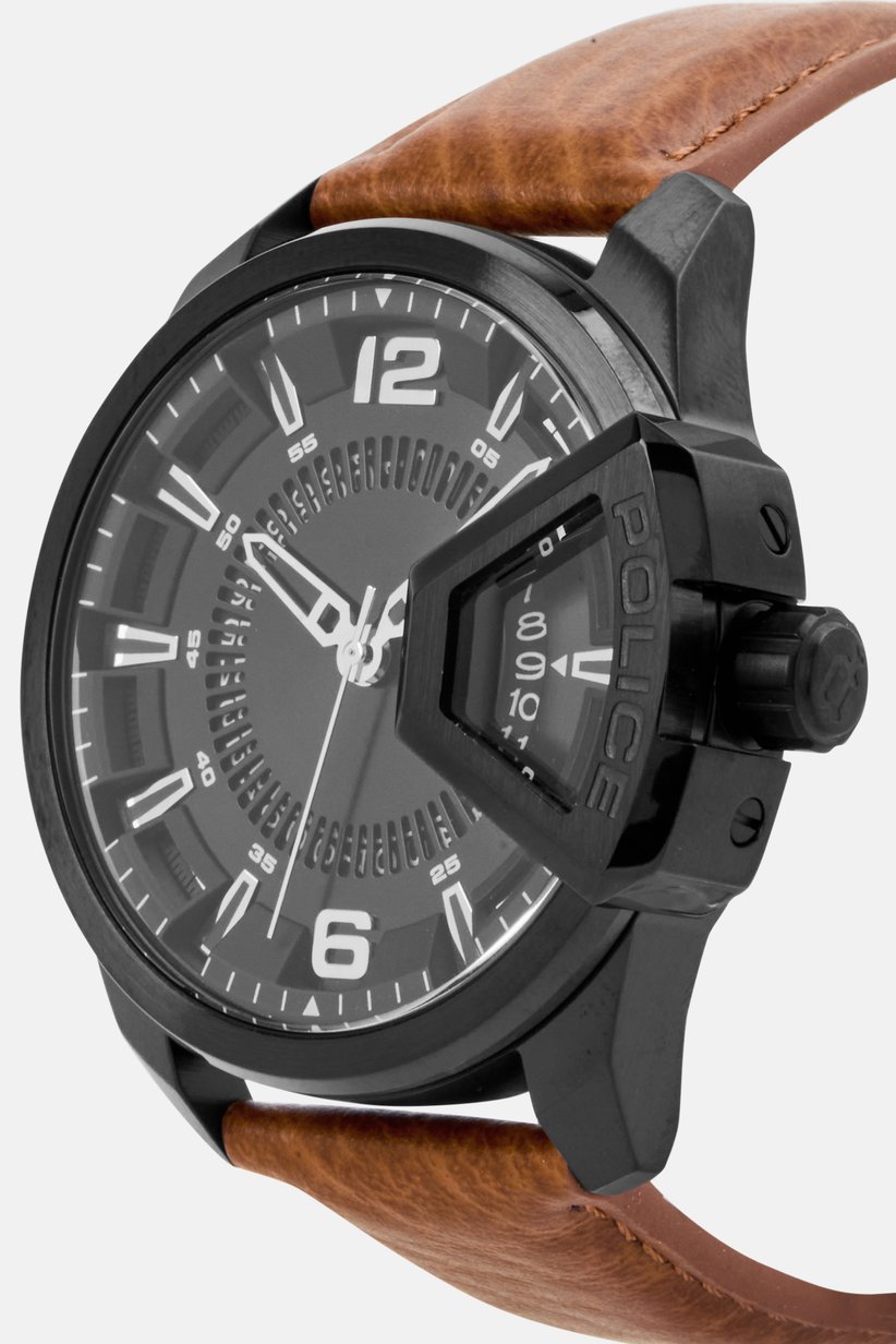 Men PEWJB0005602 Leather Analog Watch 48 mm With Bracelet, Brown 5