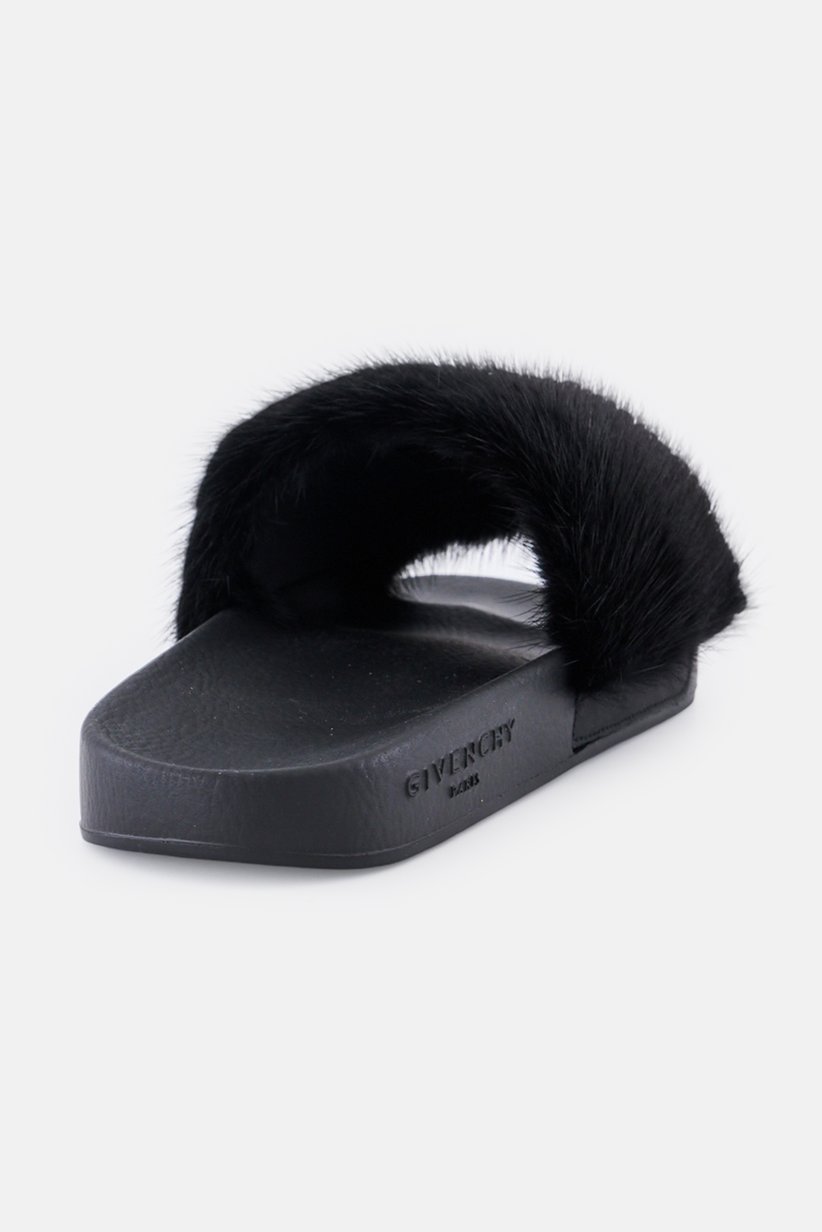 Givenchy Black Fur Slides Givenchy Men main image 2