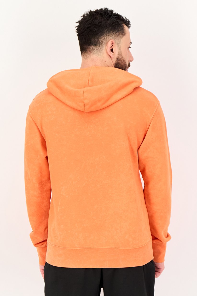 Men Sportswear Fit Long Sleeve Outdoor Hoodies, Orange 3