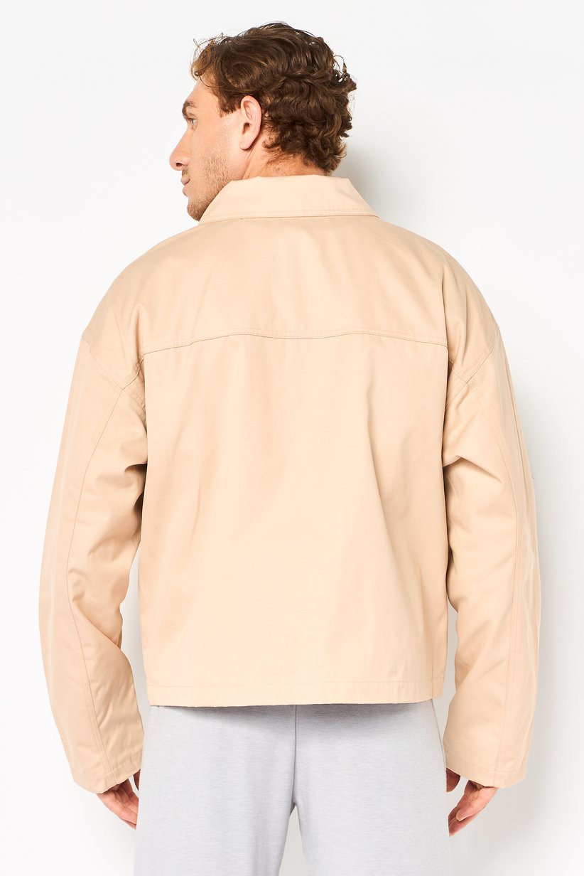 Men Sportswear Fit Long Sleeve Outdoor jacket, Beige 2