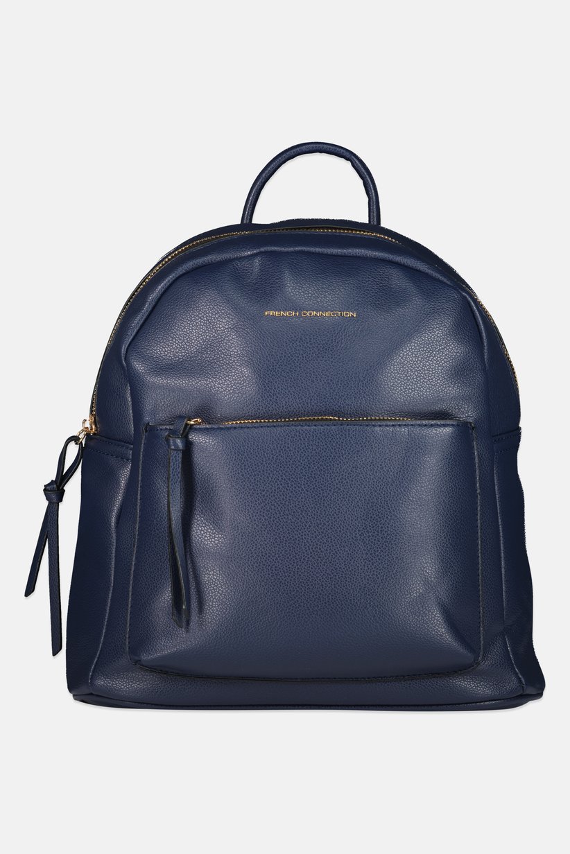 Buy French Connection Women Brand Logo Backpack, Navy Online  display picture 1