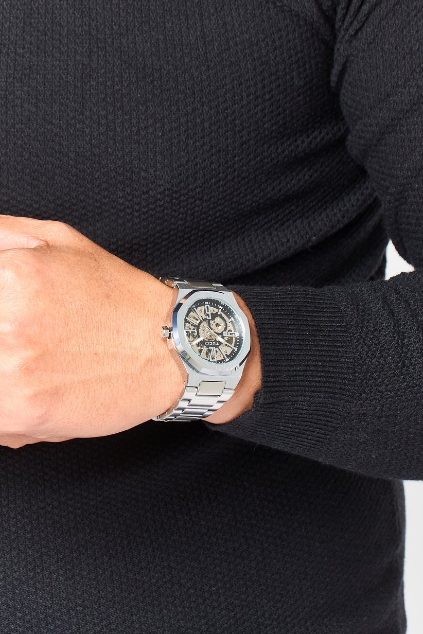 Men TW0597 Stainless Steel Analog Watch 40 mm, Silver 2