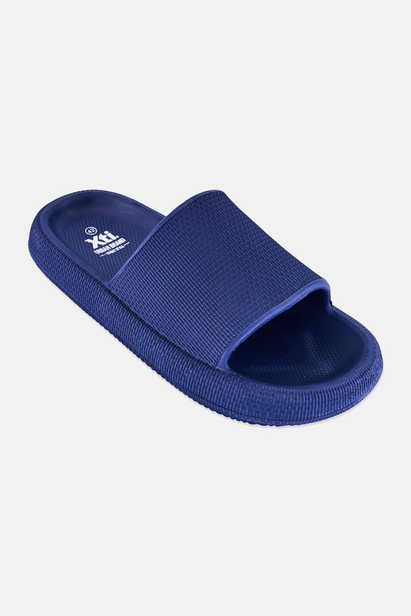NEW XTI men\'s basic flat slides in navy Xti - Men main image 4