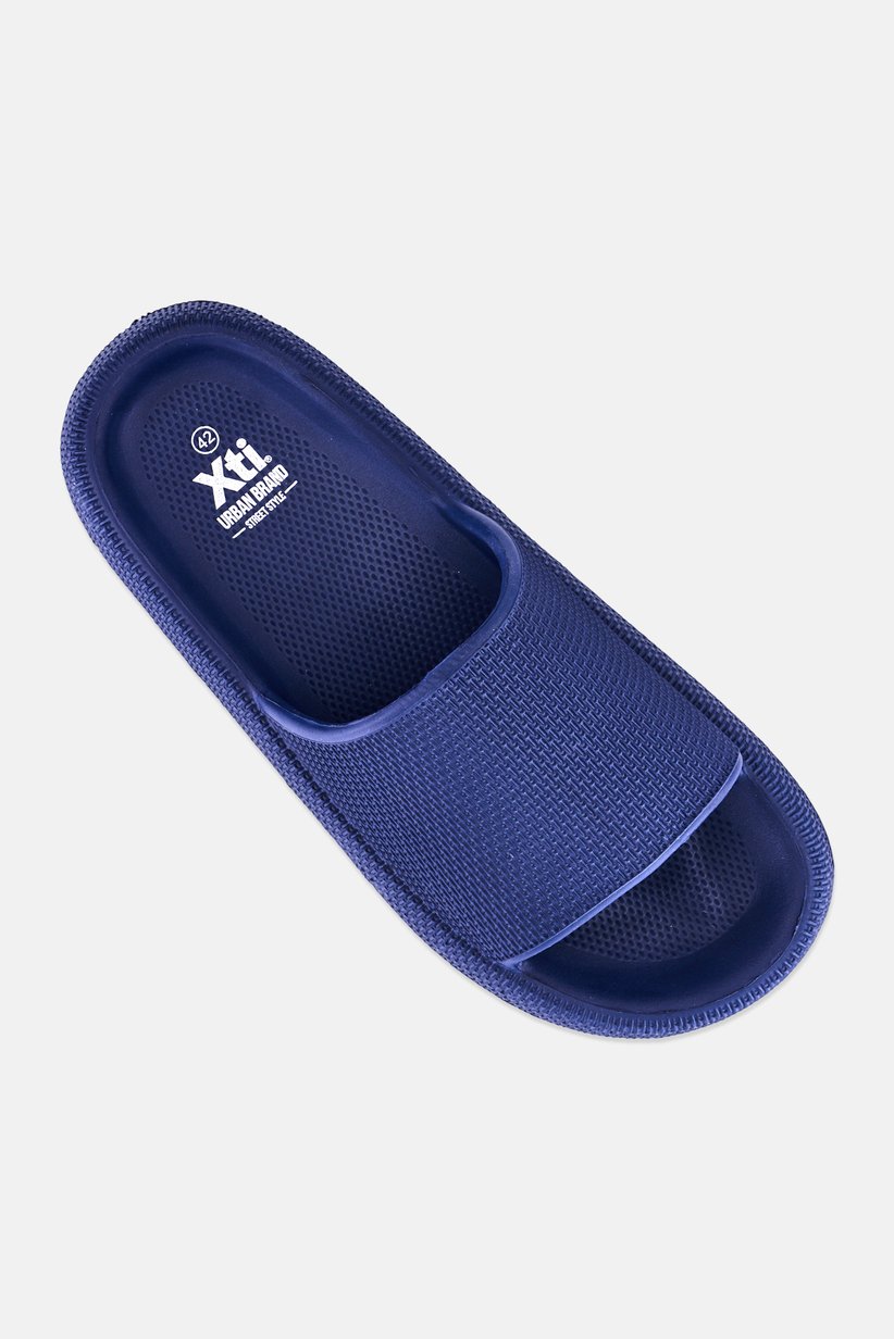 NEW XTI men\'s basic flat slides in navy Xti - Men main image 3