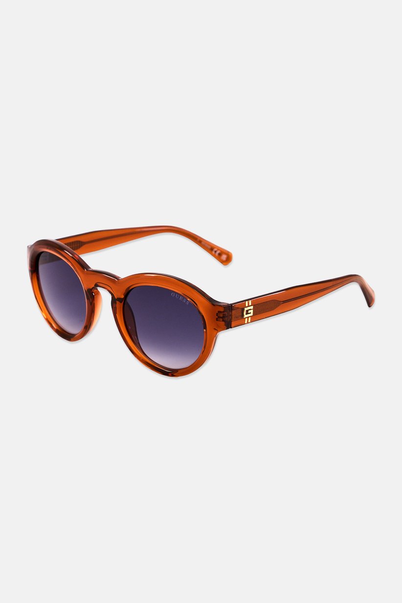 NWT Guess GU00205-48W Dark Brown Round 49mm Sunglasses Guess GU00205 48W 49 Shiny Dark Brown Gradient main image 2