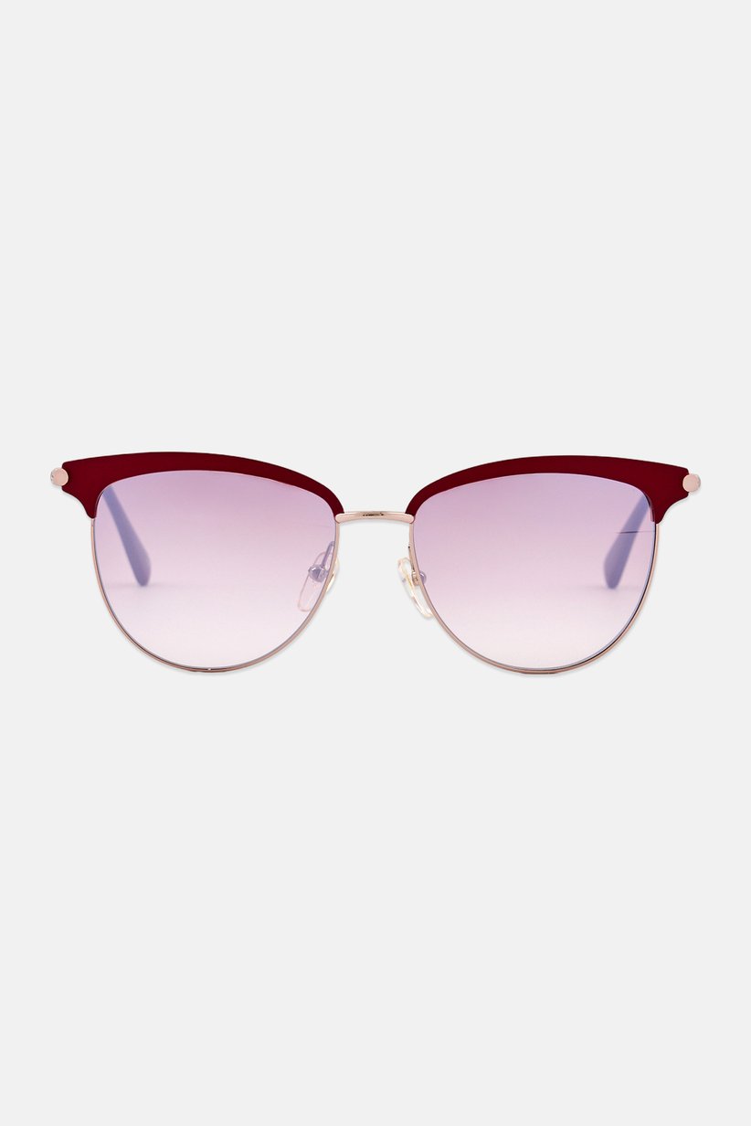 Buy Longchamp Women LO107S Round Sunglasses, Burgundy Online  display picture 3