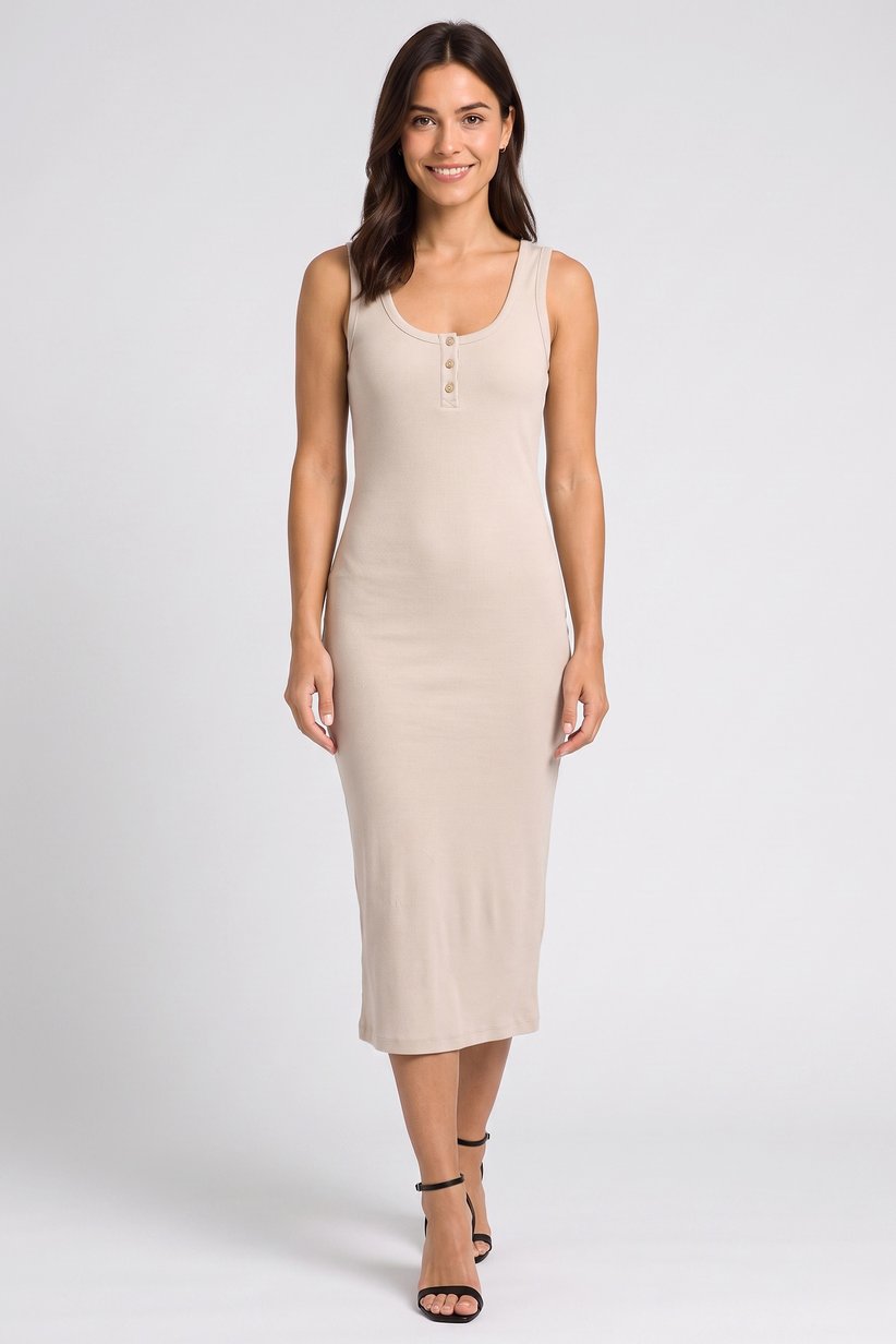 Buy Camaieu Women Ribbed Bodycon Dress, Grey Online