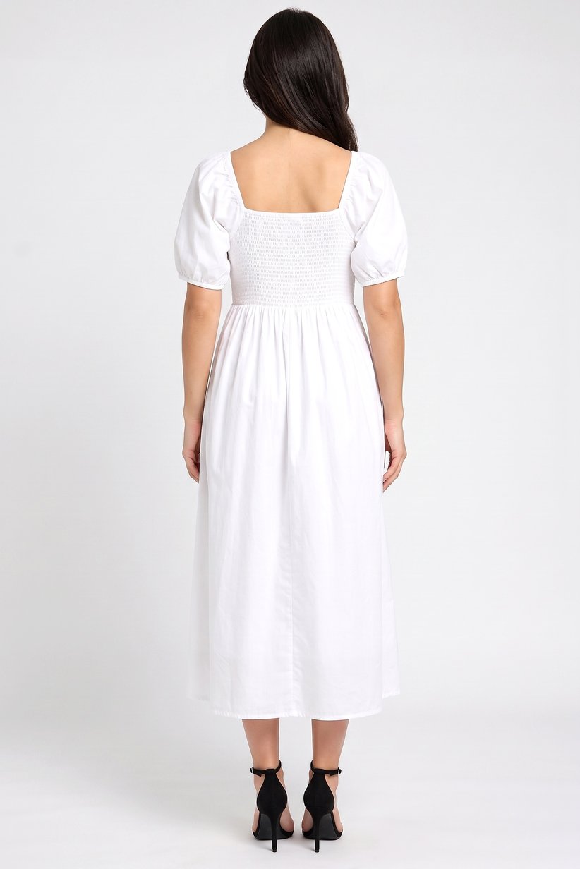 Buy Selected Women Plain Casual Maxi Dress, White Online