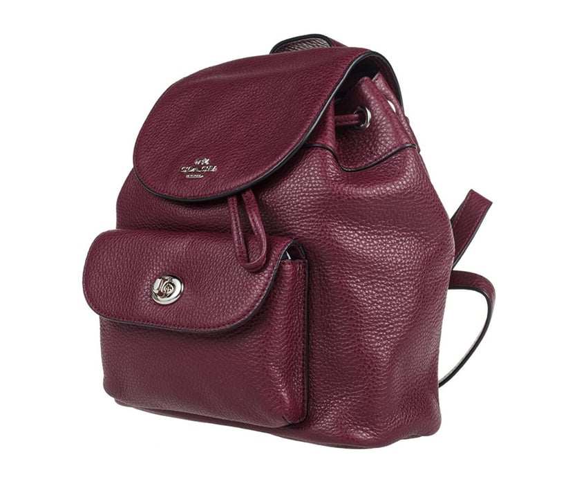 Buy Coach Mini Billie Backpack In Pebble Leather,Burgundy  display picture 2