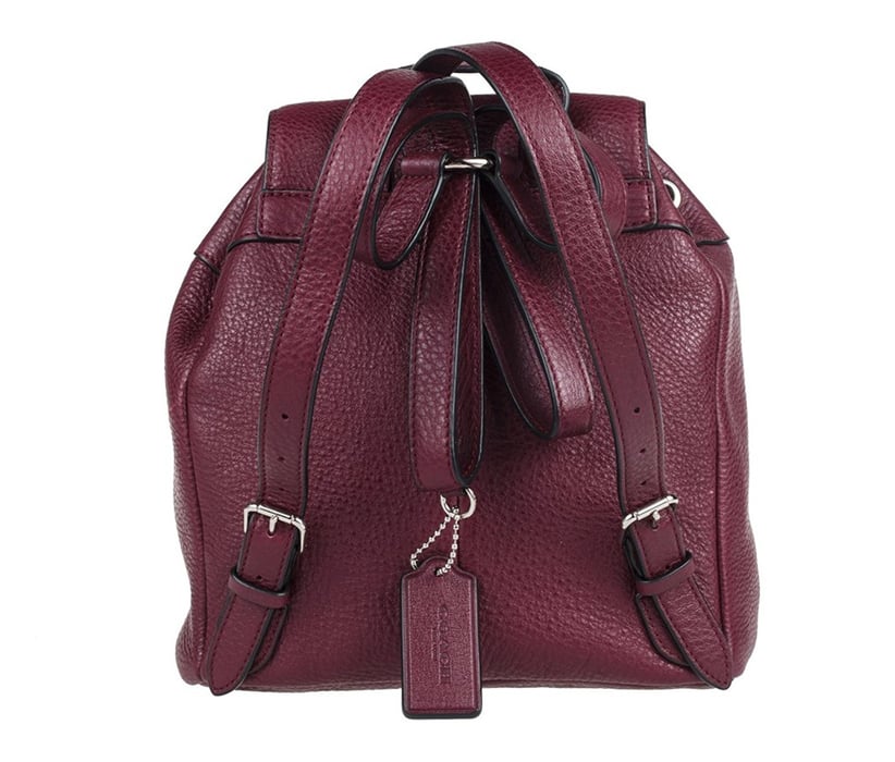 Buy Coach Mini Billie Backpack In Pebble Leather,Burgundy  display picture 1