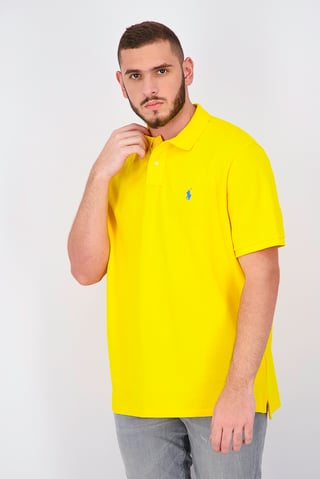 Polo Ralph Lauren Men Classic Fit Short Sleeve Iconic Mesh Polo Shirt, Yellow