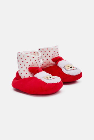 Toddlers Boy Christmas Santa Ankle Boots, Red