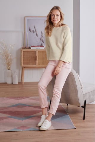 Women Textured Long Sleeve Sweater, Beige