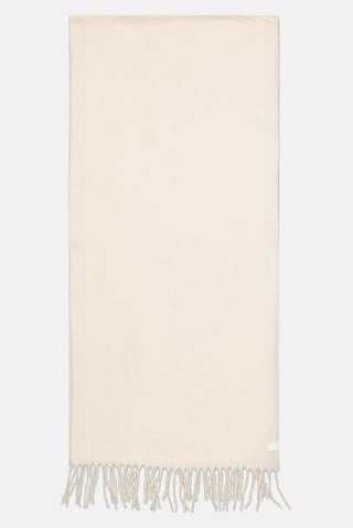 Women Knitted Scarves 188 L x 40 W cm, Ivory
