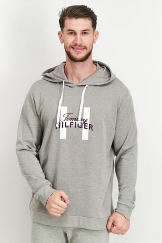 Men Hoodie Graphic Long Sleeves Loungewear, Grey