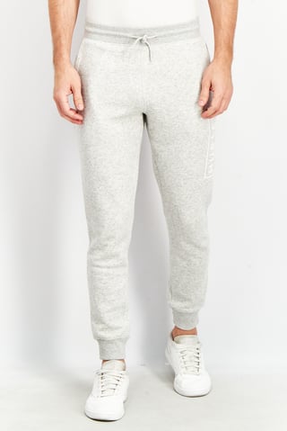 Men Regular Fit Printed Jogger Pants, Grey