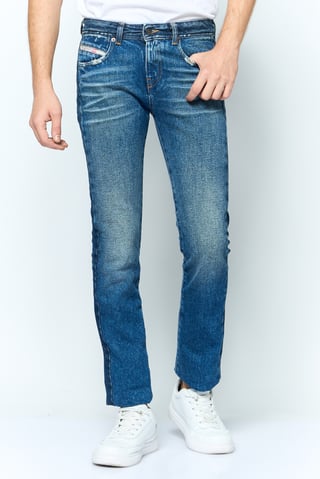 Men Slim Fit Washed Non-Stretchable Jeans, Blue