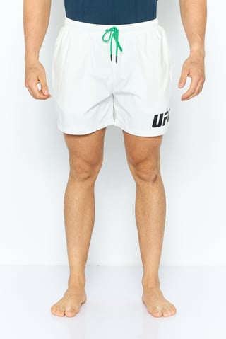 Men Brand Logo Board Shorts, White