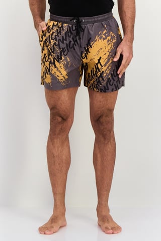 Men Brand Logo Board Shorts, Multicolor