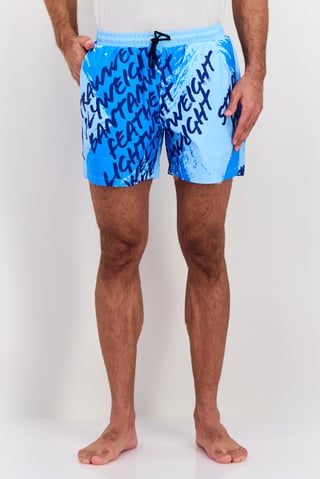 Men Brand Logo Board Shorts, Multicolor