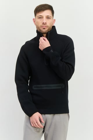 Men Sportswear Fit Long Sleeves Outdoor Sweatshirt, Black